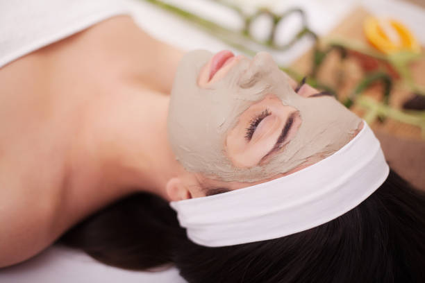 istock Young beauty woman in a spa with closed eyes 1126560948