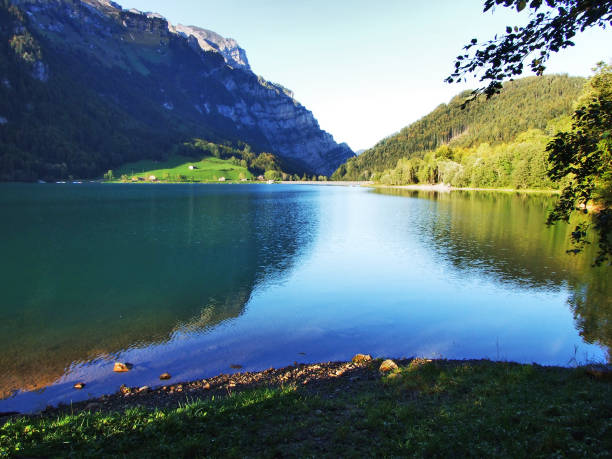 istock Alpine lake Klontalersee in mountain range Glarus Alps 1126569290