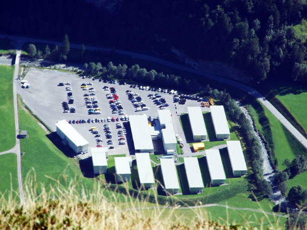 istock Business zone with warehouses in Linthal 1126577984