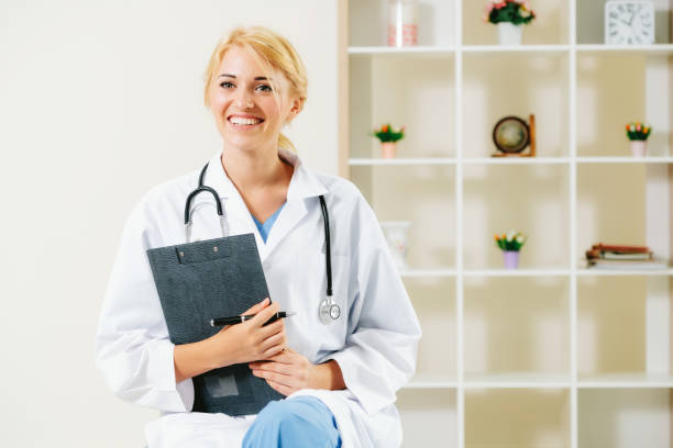 istock Female doctor working in hospital 1126592727