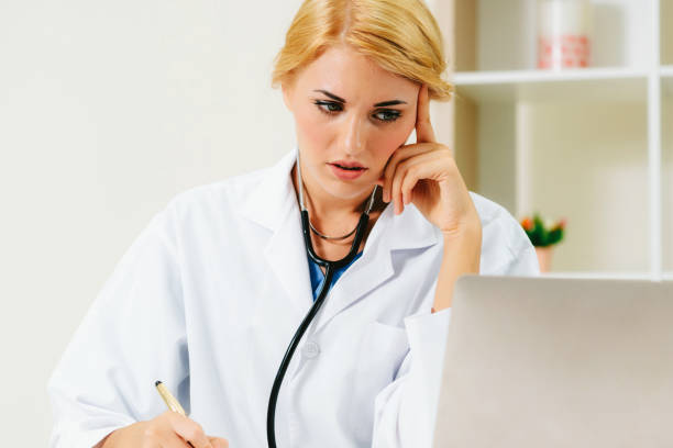 istock Female doctor working in hospital 1126593233