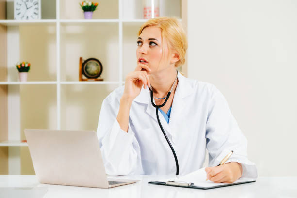 istock Female doctor working in hospital 1126593254