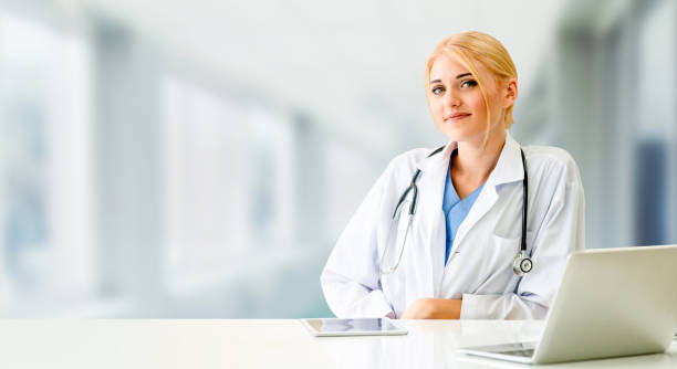 istock Female doctor working in hospital 1126593359