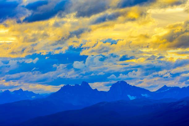 Views from Whistlers Mountain Sky tram at sunset in Jasper National Park