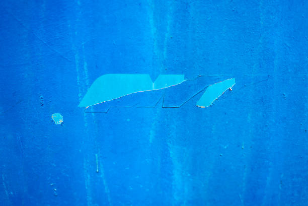 Old blue iron wall texture – blue iron wall pattern – old gunge blue iron background