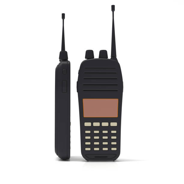 istock Two radio transceivers. 3d rendering illustration on white background 1126614964