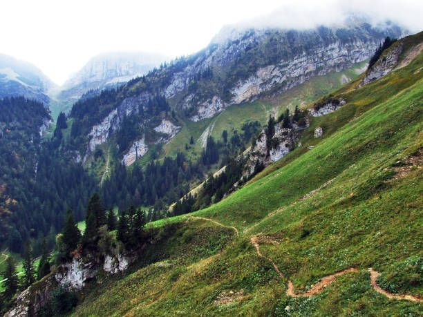 istock Rocks and stones from the mountain massif Alpstein 1126618425