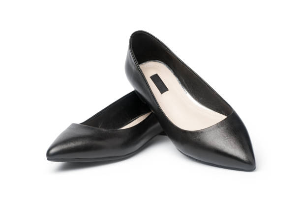 istock female black flat shoes 1126618472