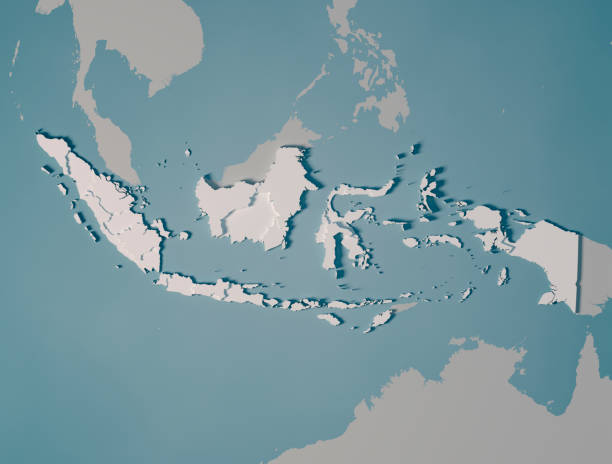 istock Indonesia Country Map Administrative Divisions 3D Render 1126618666