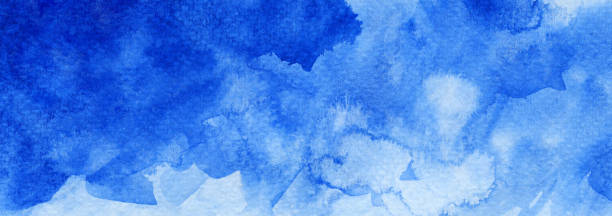 istock Abstract watercolor blue azure turquoise textured background web banner 1126622684