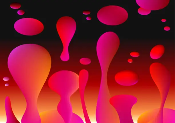 Vector illustration of Lava lamp liquid background
