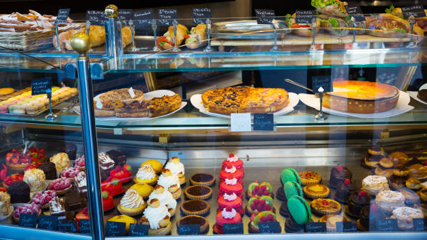 istock Confectionery shop window - cakes, pastries, desserts 1126626512
