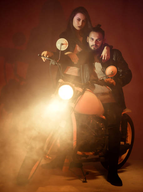istock Young Couple on Motorcycle 1126626588