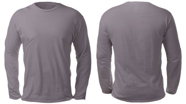 istock Gray Long Sleeved Shirt Design Template 1126628397
