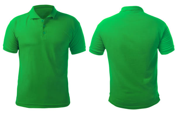 szablon projektu zielonej koszuli z kołnierzykiem - polo shirt shirt clothing mannequin zdjęcia i obrazy z banku zdjęć