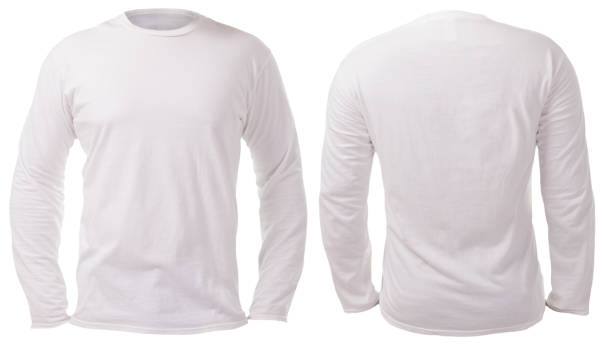 istock White Long Sleeved Shirt Design Template 1126630418