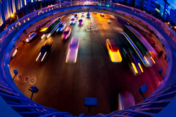 istock Urban traffic, above the overpass, and under the bridge 1126630996