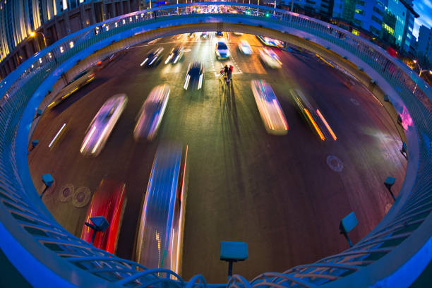 istock Urban traffic, above the overpass, and under the bridge 1126631005
