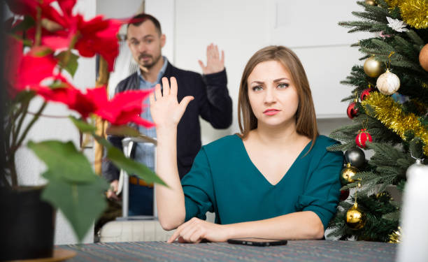 istock Couple breaking up, man leaving 1126632284