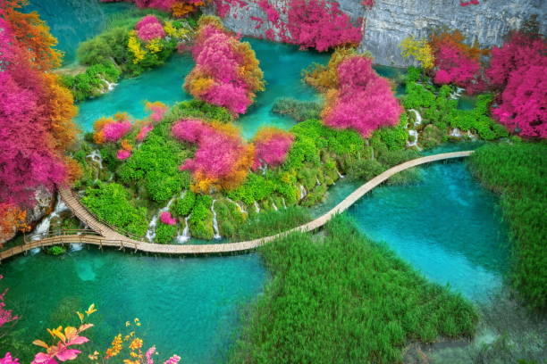 istock Waterfall landscape of Plitvice Lakes Croatia. 1126635970