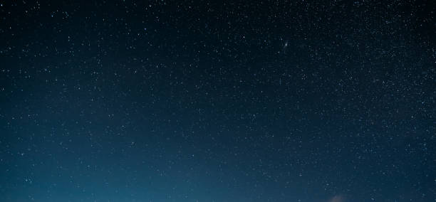 istock Night Starry Sky With Glowing Stars. Night Starry Sky Blue Background 1126639585