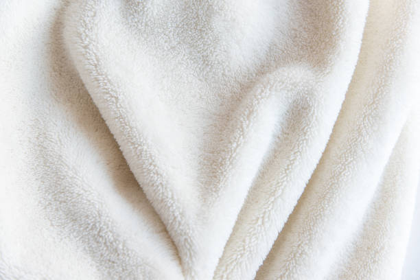 istock White delicate soft  background of plush fabric 1126640317