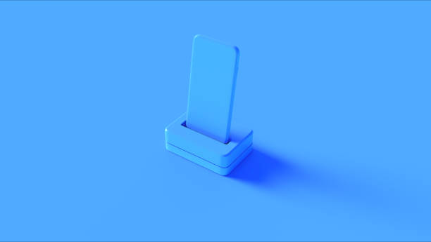 istock Blue Mobile Phone and Charger 1126645377
