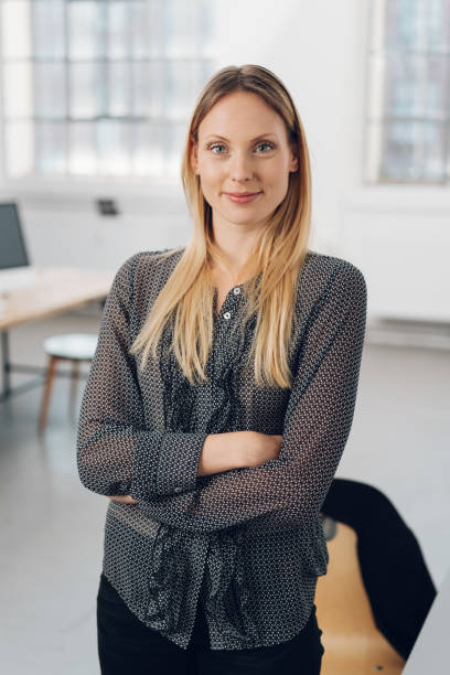 istock Confident attractive slender young businesswoman 1126645921