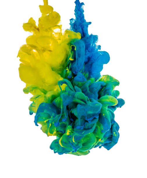 istock colored acrylic paint in water. explosion under water 1126648937