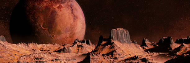 istock scenic alien planet landscape at night 1126655070