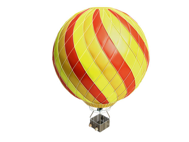 istock Hot Air color balloon 3d render on white background 1126657034