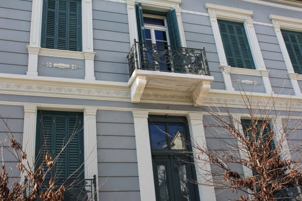 istock Old neoclassical Athenian building facade 1126657046