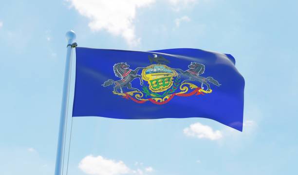 istock Pennsylvania (USA) flag waving against blue sky 1126657930