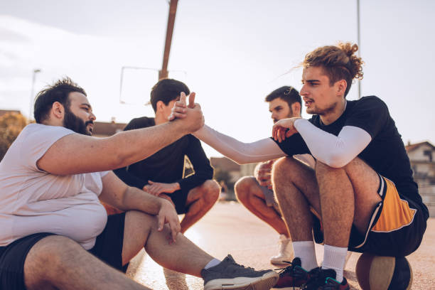 istock Basketball friends relaxing after playing 1126658246
