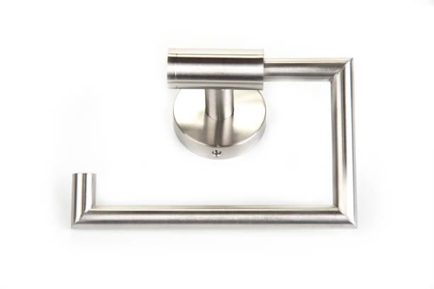istock Toilet paper holder isolated on the white 1126659434