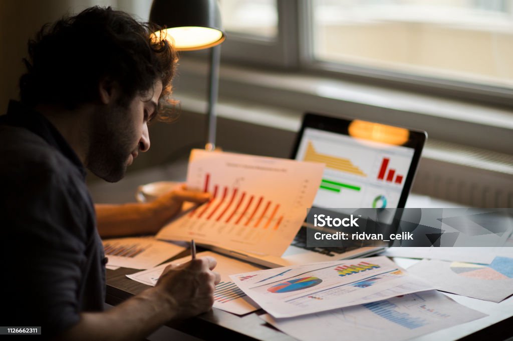Marketing Graph Statistics Digital Analysis Finance Concept Marketing Stock Photo