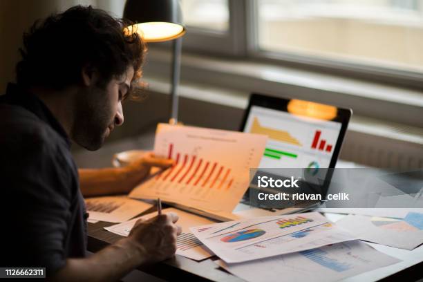 Marketing Graph Statistics Digital Analysis Finance Concept Stock Photo - Download Image Now