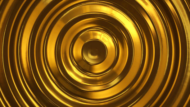 istock Abstract circle ripple colorful gold 3d illustration 1126668174