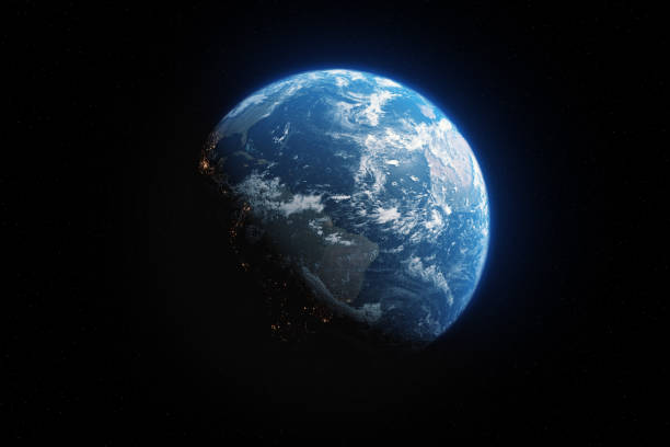 istock Glow planet Earth view from dark space 3d illustration 1126668221