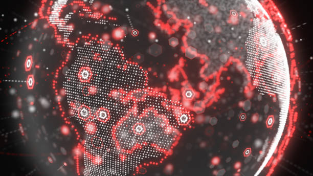 istock 3d illustration of Digital planet earth data abstract of a technological data network transmitting communication, complexity and data flow of the modern digital era 1126668243