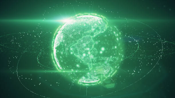 istock 3d illustration of Digital planet earth data abstract of a technological data network transmitting communication, complexity and data flow of the modern digital era 1126668244