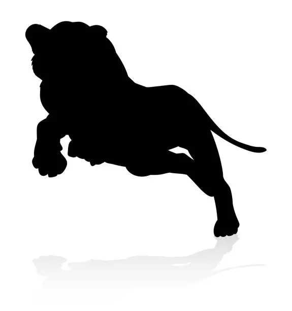 Vector illustration of Lions Silhouette