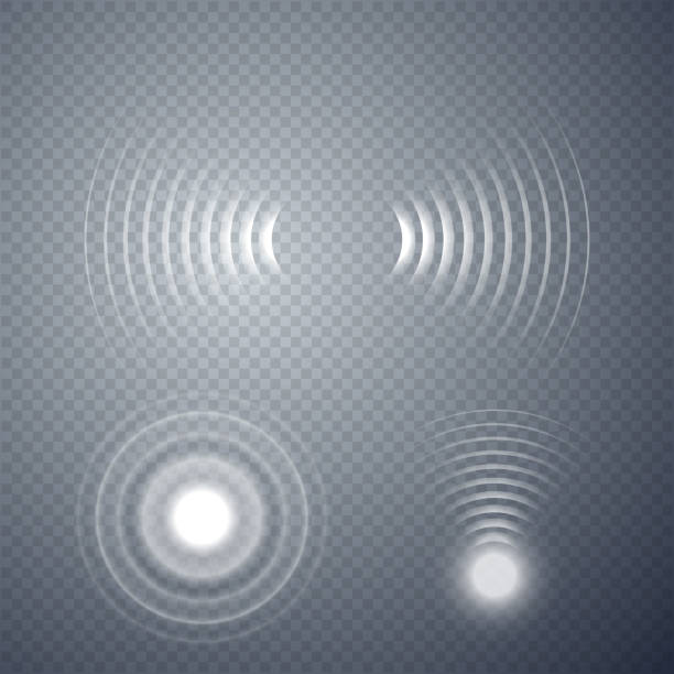 Sonar Sonar vector illustration. Radar sign isolated on transparent background. radio backgrounds stock illustrations