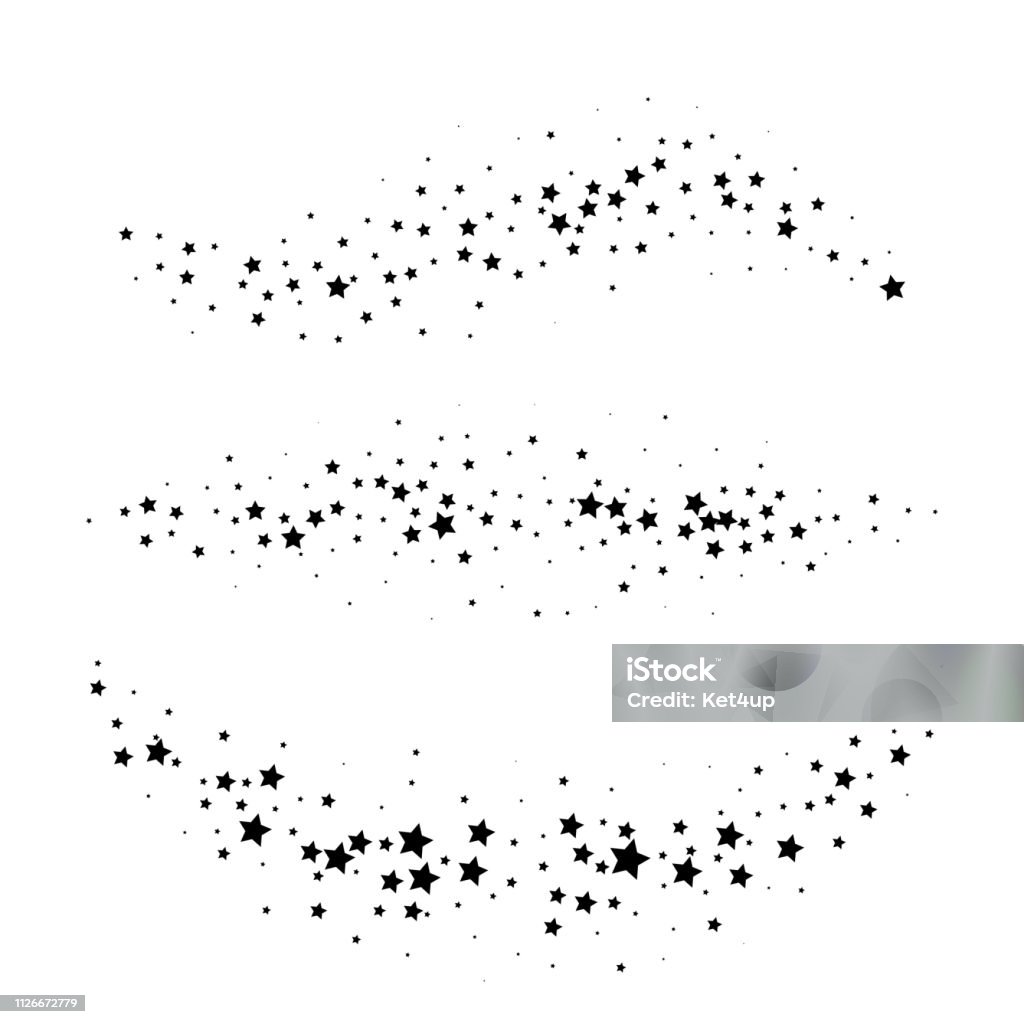 Falling star. Falling star. Cloud of stars isolated on white background. Vector illustration Star Shape stock vector