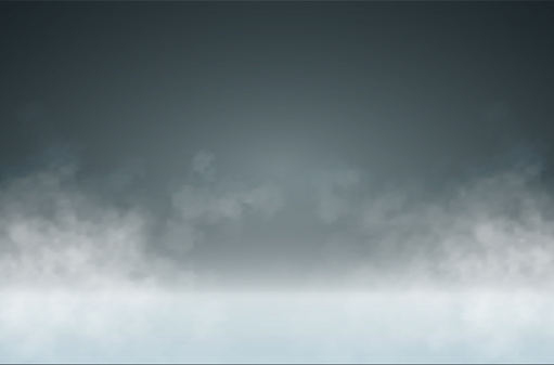 Studio background with smoke or mist. Vector illustration