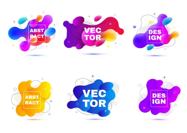 Vector illustration of Fluid vector layout template.