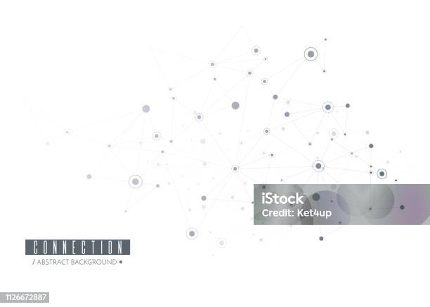 Verbindung Hintergrund Stock Vektor Art und mehr Bilder von Abstrakt - Abstrakt, Atom, Bedecken