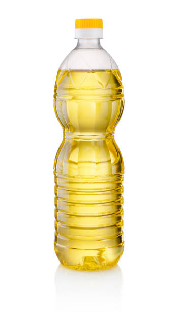 istock Vegetable or sunflower oil in plastic bottle isolated on white background 1126673798