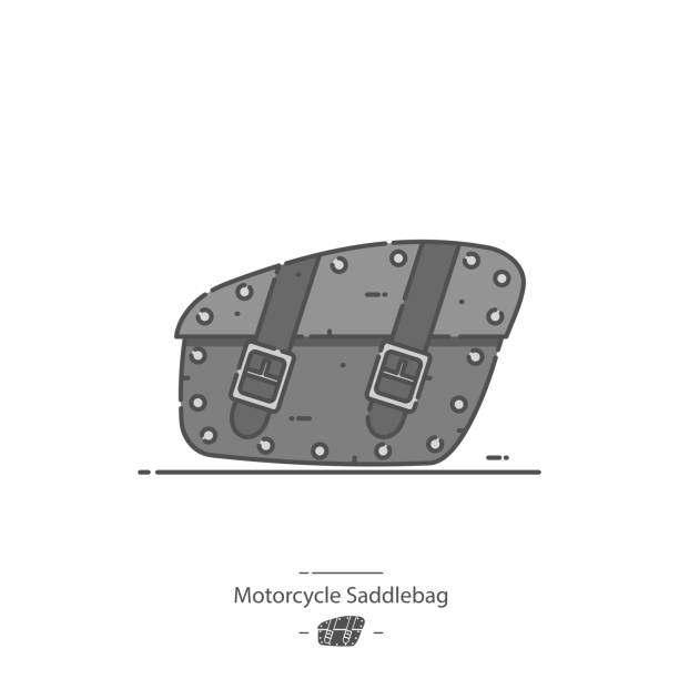 ilustraciones, imágenes clip art, dibujos animados e iconos de stock de alforja de moto - saddlebag