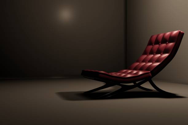 istock 3D chair in the dark 1126680328